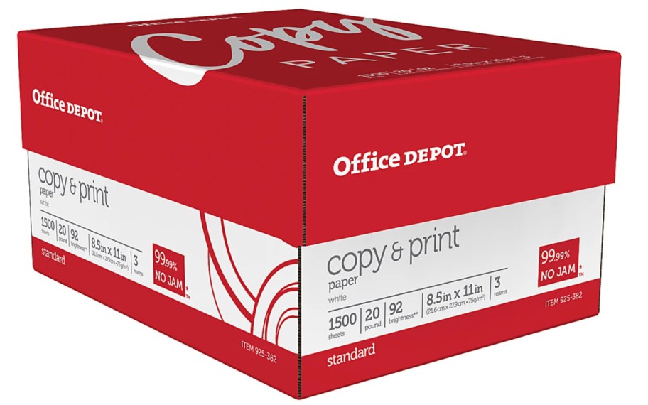 box of office depot paper