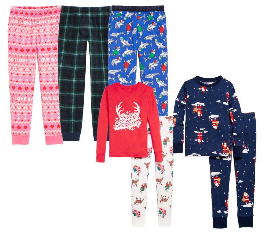 old navy boys and girls pajama varieties 