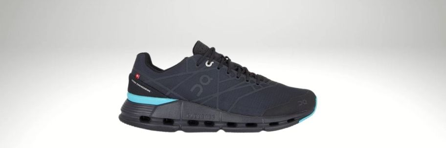 black and blue on cloud shoe