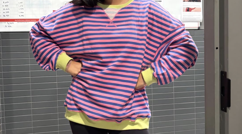 Oversized Striped Sweatshirt Just $12.99 on Amazon (Reg. $20)