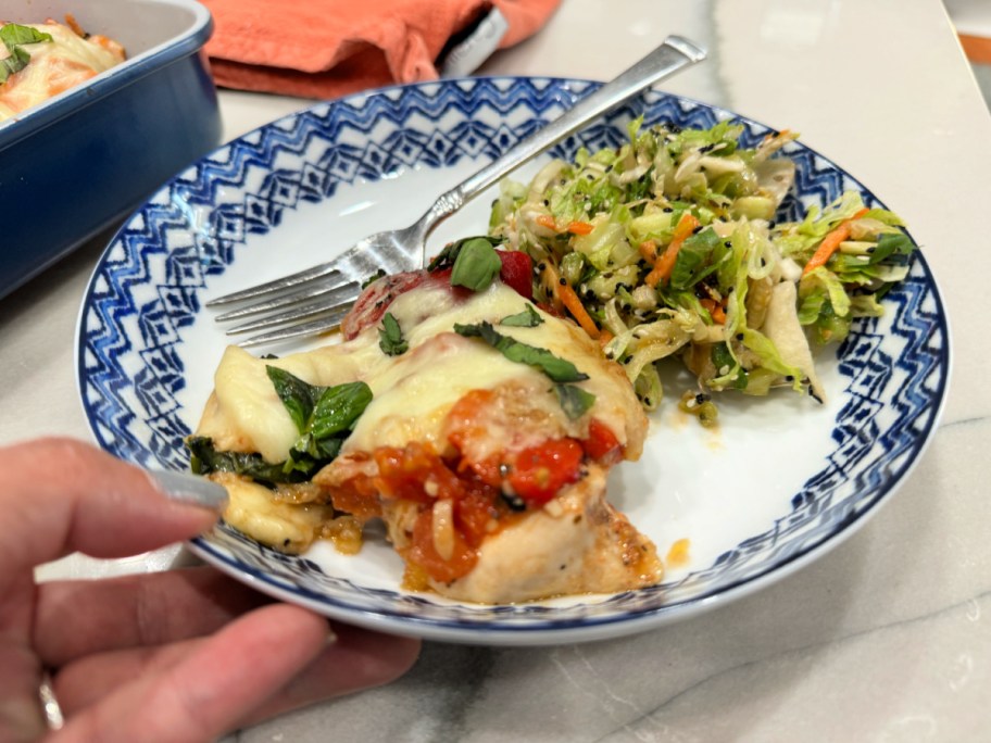 plated bruschetta chicken