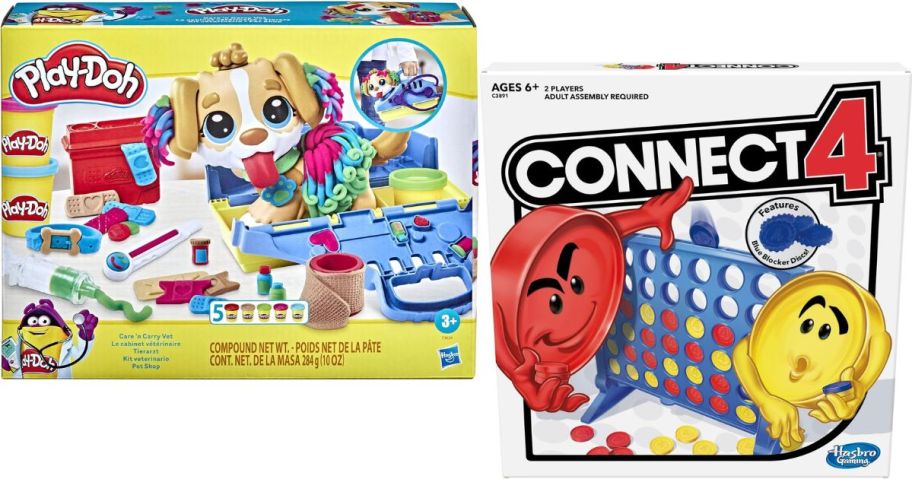 play doh and connect 4 stock images