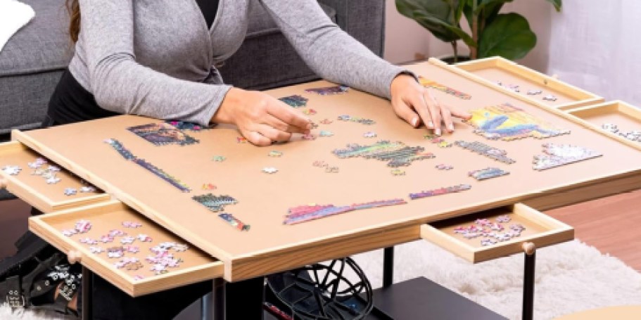 Puzzle Table w/ Drawers & Cover Just $47.99 Shipped for Amazon Prime Members (Reg. $70)