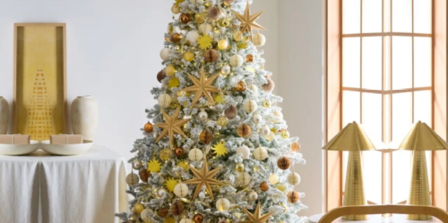 Quince Flocked Christmas Tree Back in Stock BUT Will Sell Out ($700 Less Than Balsam Hill!)