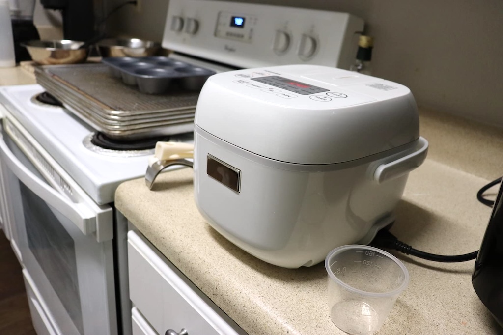 rice cooker on counter 