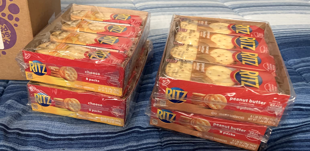 Ritz Sandwich Crackers 32-Count Variety Pack $10.49 Shipped on Amazon (33¢ Per Pack)