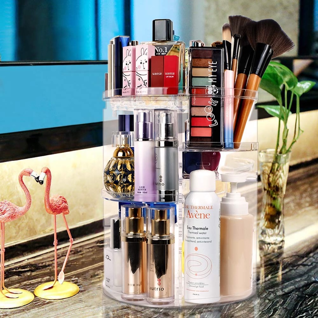 Rotating Makeup Organizer Only $9.99 on Amazon | Over 10K 5-Star Reviews