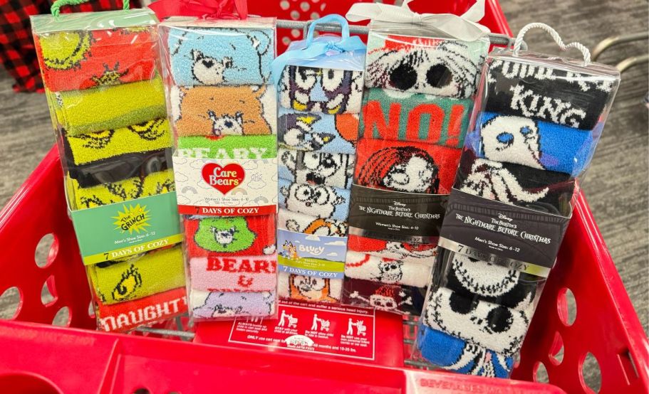 7 Days of Cozy Christmas Socks Just $15 at Target – Perfect Stocking Stuffer!