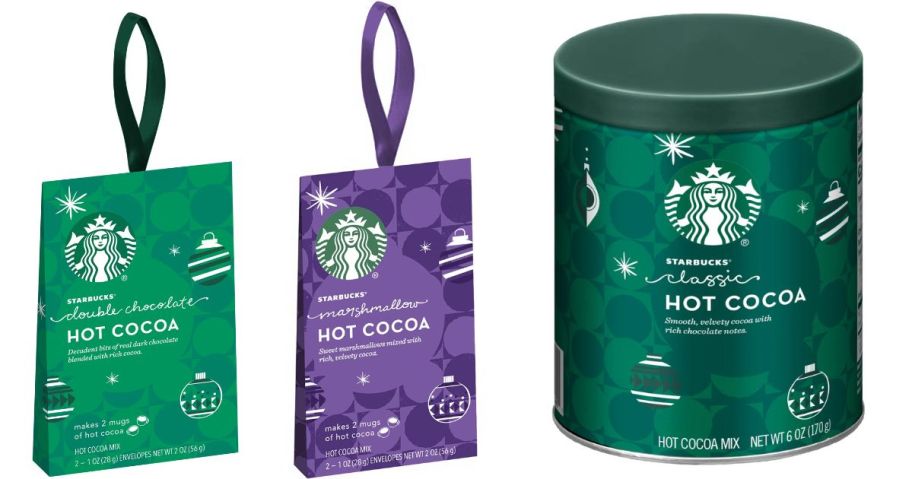 starbucks hot cocoa gift set stock images