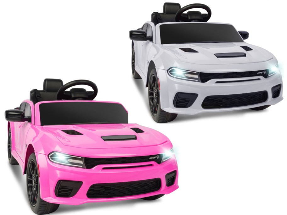 stock image of Dodge Electric Ride on Cars in pink and gray