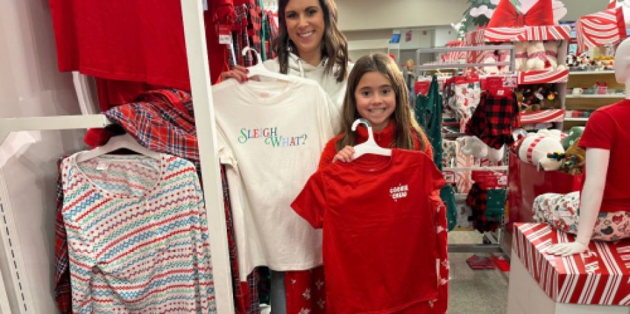 Last Day to Score 50% Off Matching Christmas Pajamas at Target | Tees & Pants Only $5!