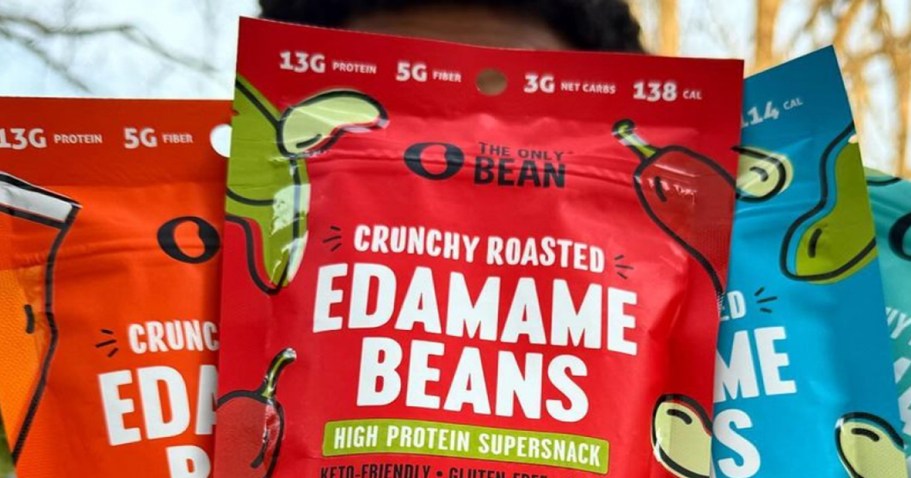 The Only Bean Crunchy Edamame Snack Bag 3-Pack Just $7.70 Shipped on Amazon