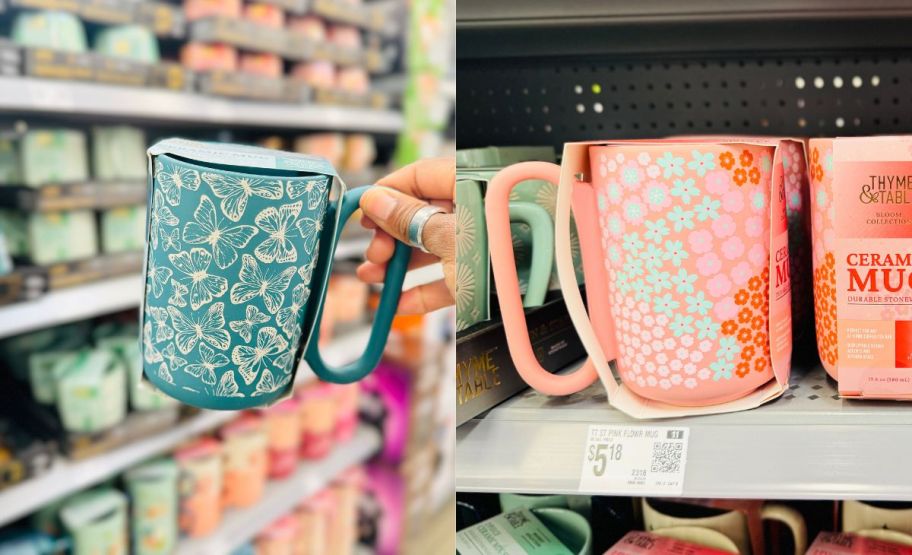 two images of mugs