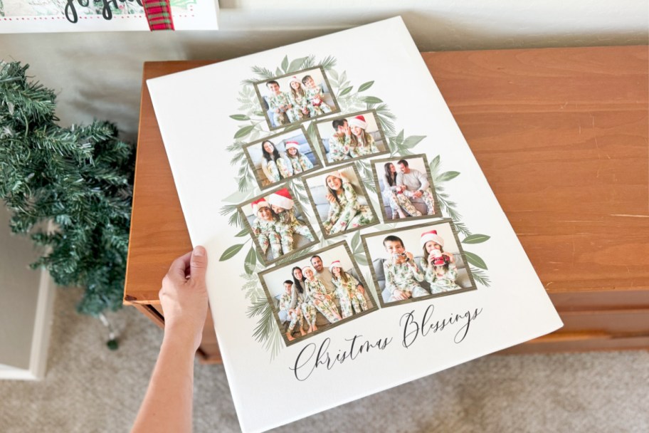 christmas photo canvas with collage