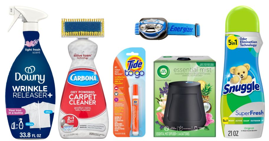 6 household goods on a white background