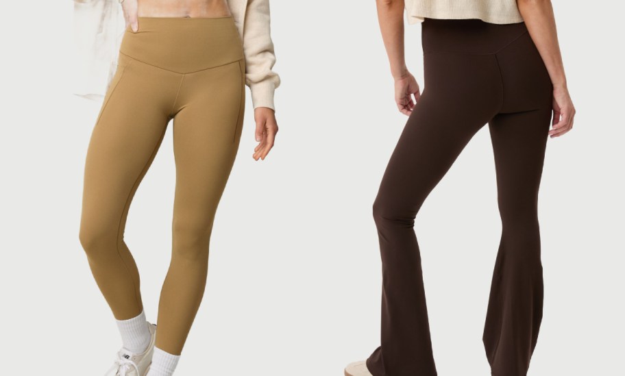 Aerie leggings brown and dark brown