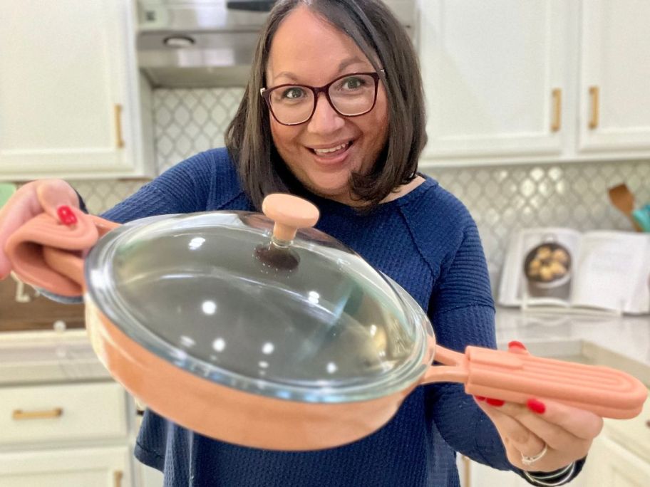 woman holding a Cast Iron Always Pan