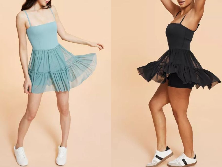 women wearing Blogilates Women's Ballerina Active Dress