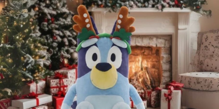 Huge 2′ Bluey Plush w/ Reindeer Ears Only $20 on Walmart.online + More!