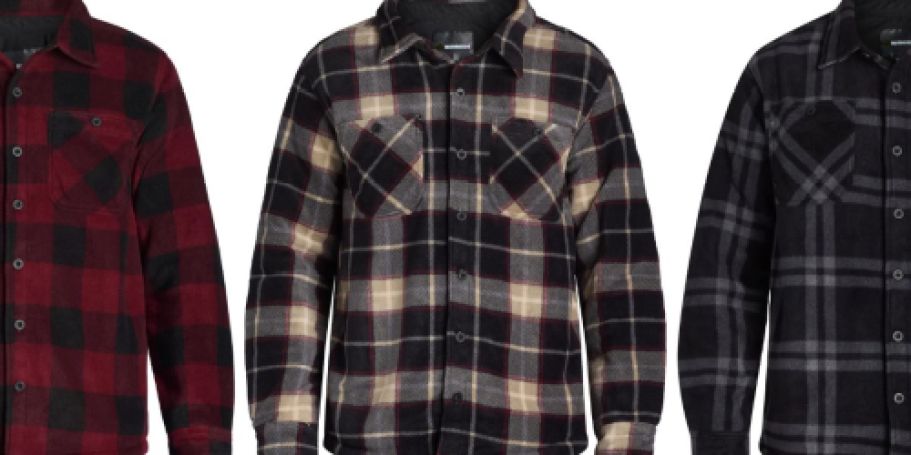 Up to 75% Off Men’s Clothing on Walmart.online | Fleece Shacket JUST $12.99 (Reg. $54) + More