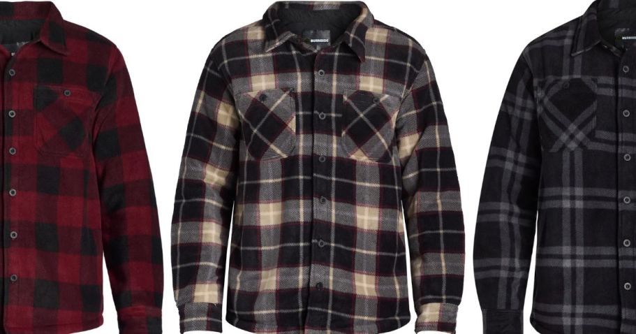 Up to 75% Off Men’s Clothing on Walmart.online | Fleece Shacket JUST $12.99 (Reg. $54) + More