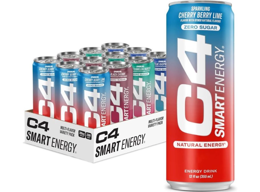 C4 Smart Energy Drink Berry Breeze Variety 12-Pack stock image