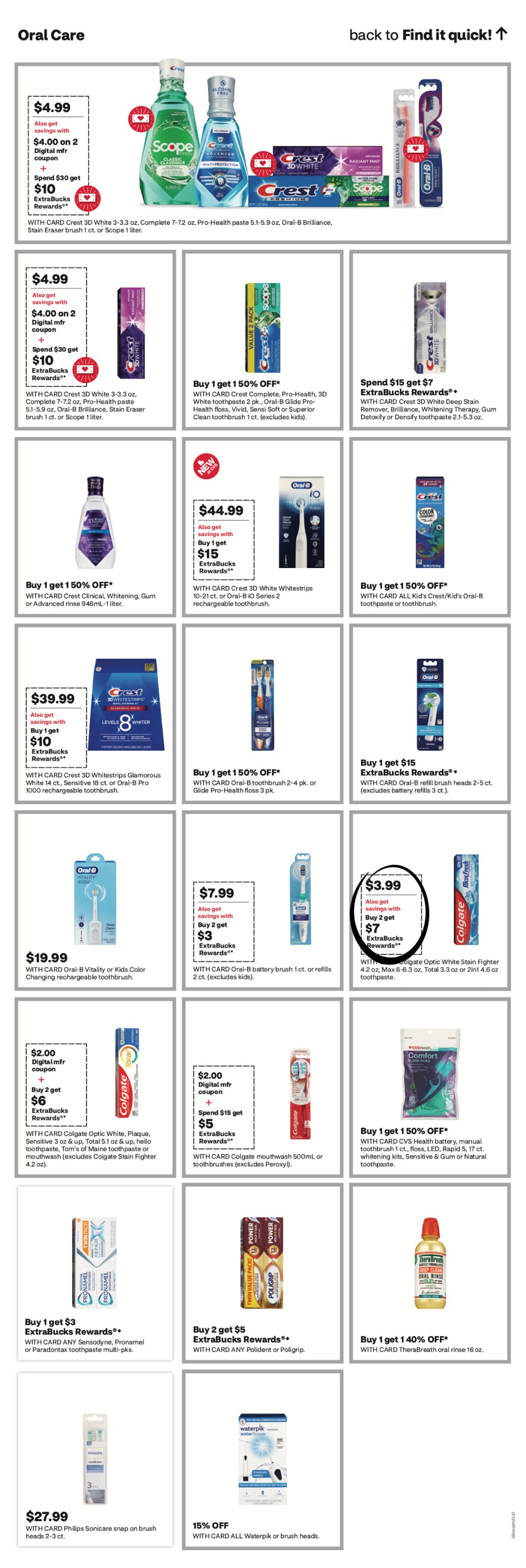 page from CVS ad