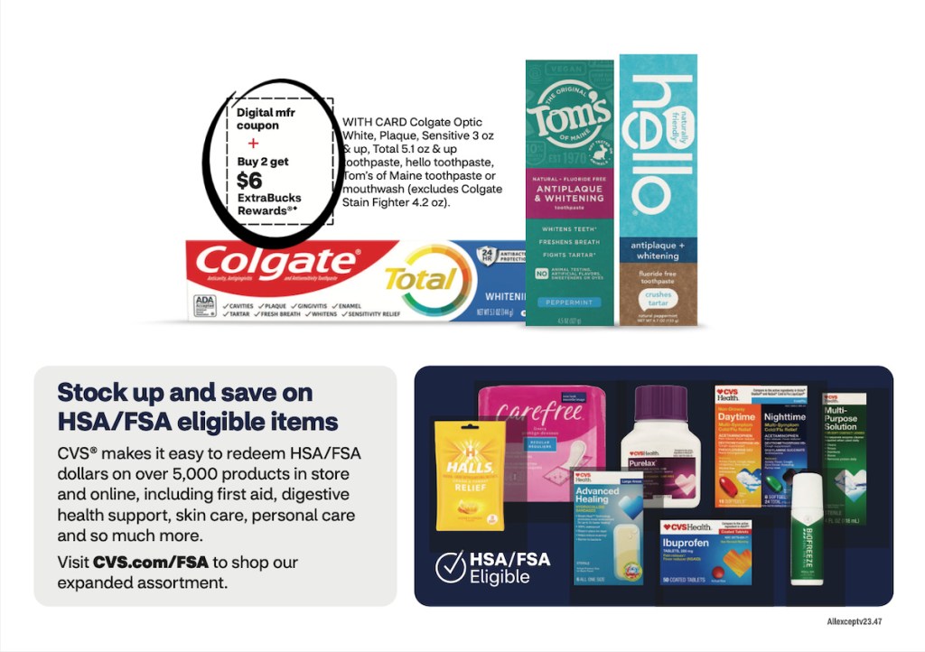 page from CVS ad