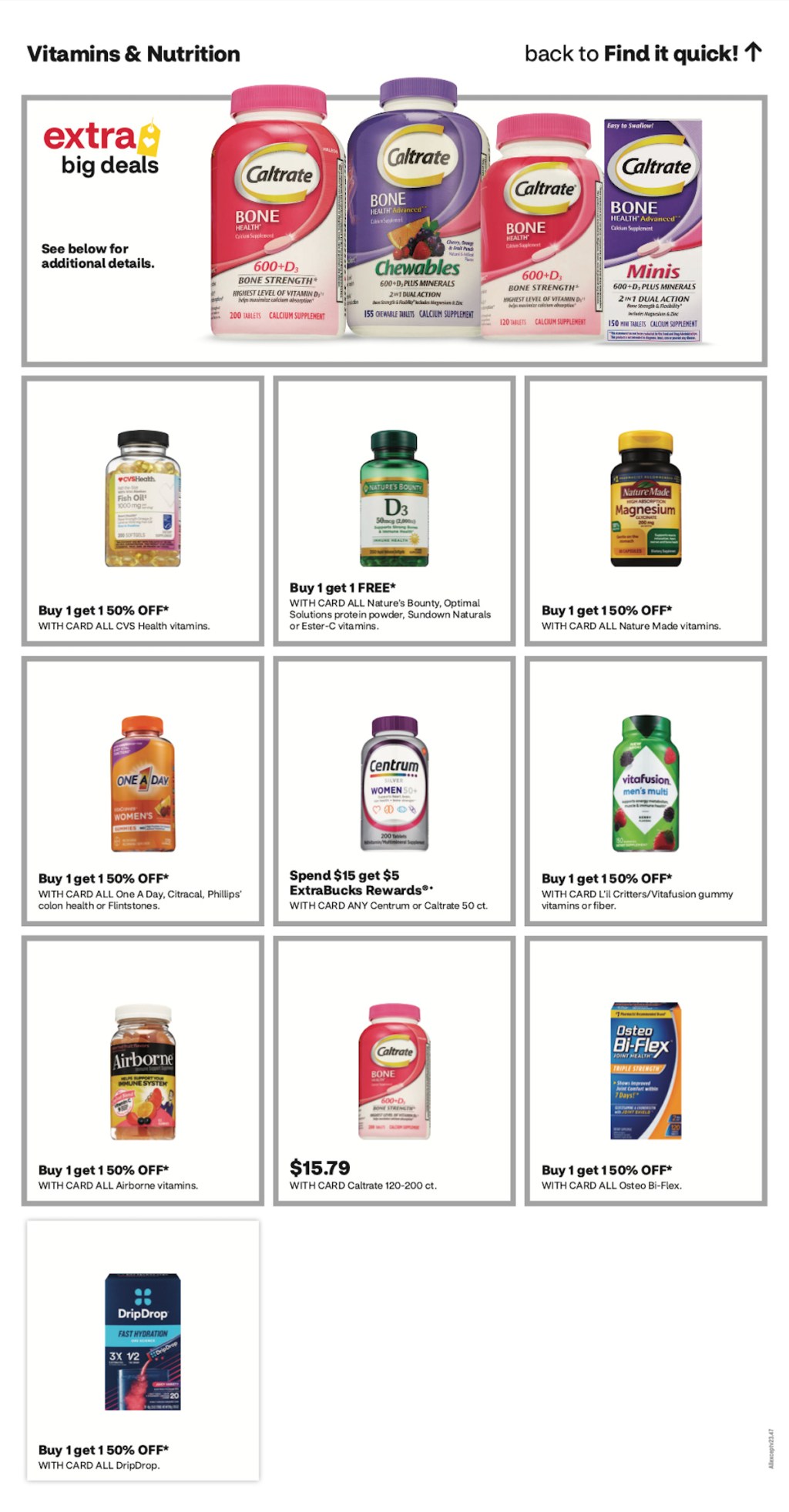 page from CVS ad