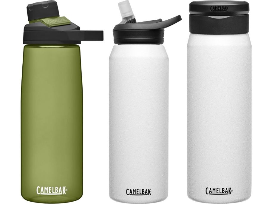 Camelbak Water Bottles in Olive and White