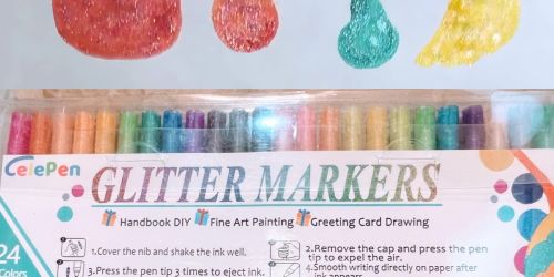 Glitter Paint Pens 24-Pack Just $9.49 (Regularly $21) | Fun Gift Idea