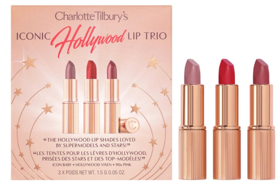 Charlotte Tilbury Mini Iconic Hollywood Lipstick Trio Set