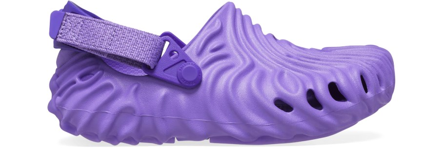 purple clog with adjustable strap