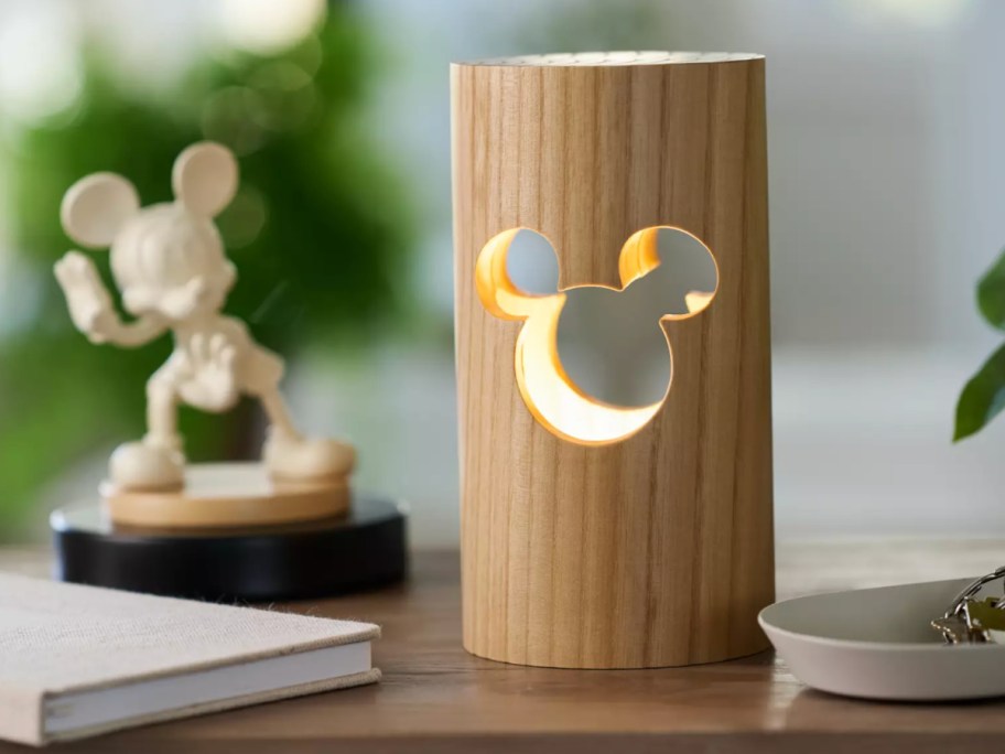 wooden mickey mouse desk lamp