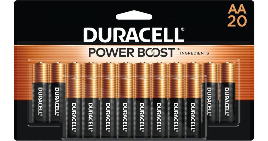 Duracell Coppertop AA Batteries 20-Count stock image