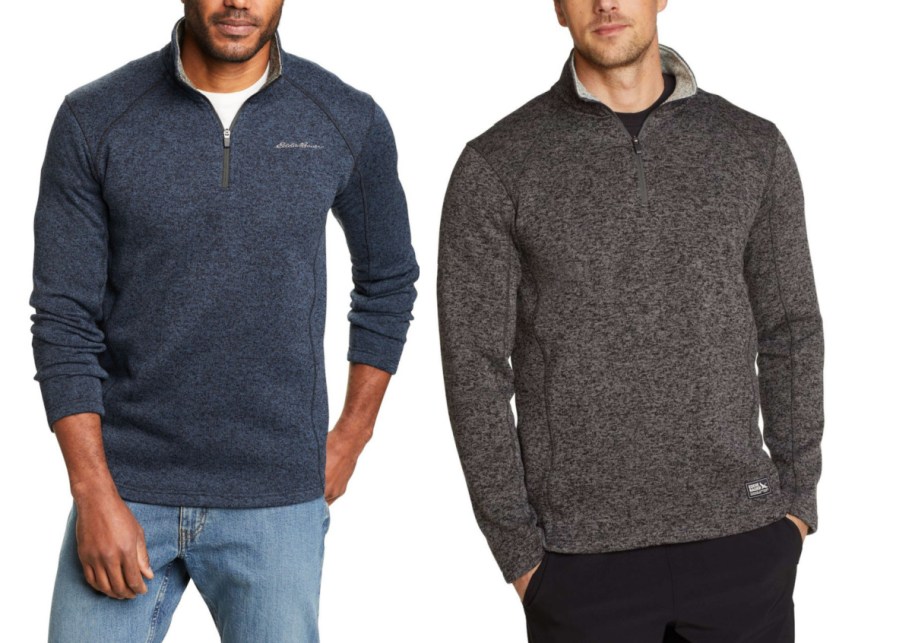 Eddie bauer half zip up fleece sweaters