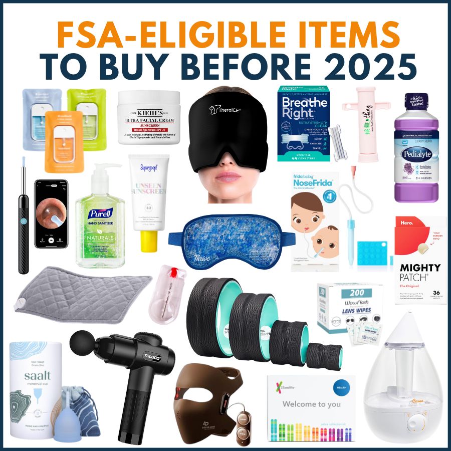 FSA-Eligible items on a white background