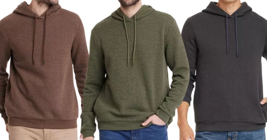 three men wearing target clothing