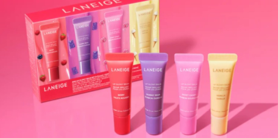 NEW Laneige Glowy Mini Lip Balm 4-Piece Set Just $25 on Amazon