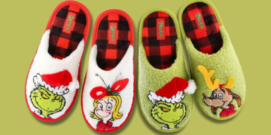 Dr. Seuss Grinch Slippers ONLY $5.98 on Walmart.online (Reg. $15) – Kids & Adults Sizes!