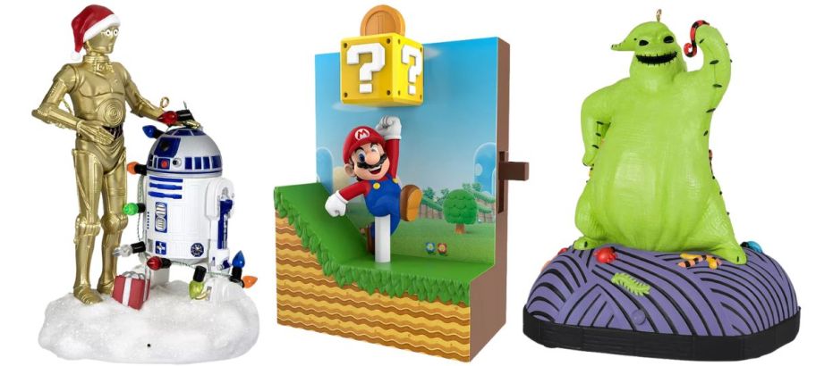 Hallmark Ornaments C3PO, Mario, & Oogie Boogie