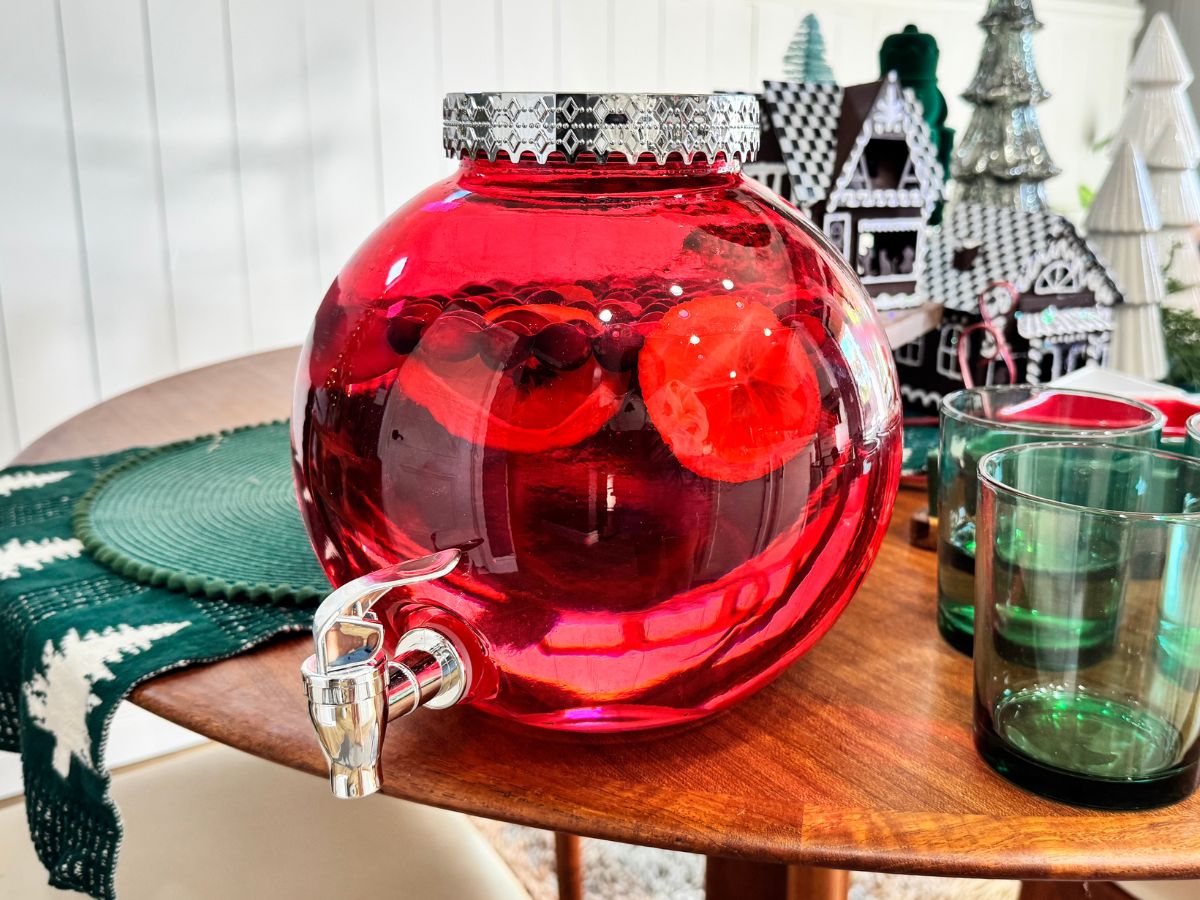 Ornament Beverage Dispensers Only $12.98 Walmart.online (Great for Holiday Parties!)