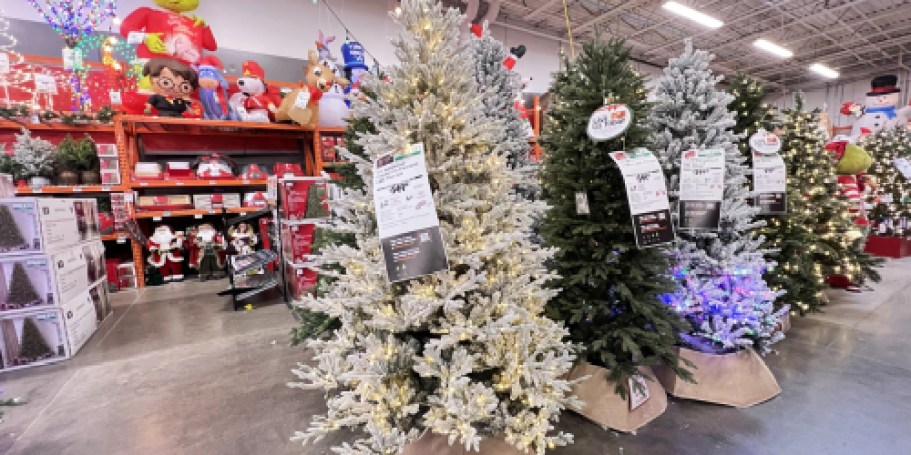 *HOT* 75% Off Home Depot Christmas Trees + Free Shipping | Flocked Trees from $74.75 Shipped