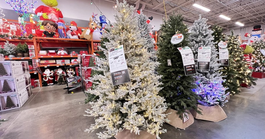 *HOT* 75% Off Home Depot Christmas Trees + Free Shipping | Flocked Trees from $74.75 Shipped