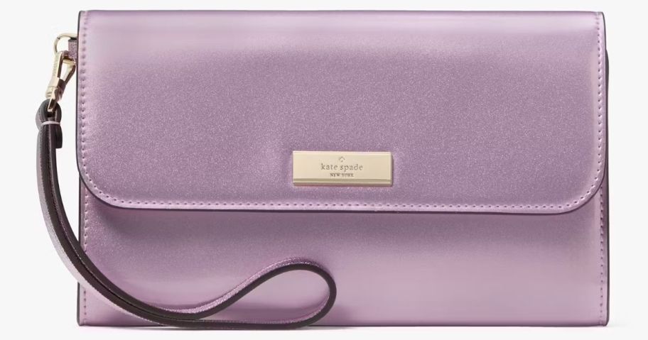 Kate Spade Kenzie Boxed Glitter Medium Flap Wristlet