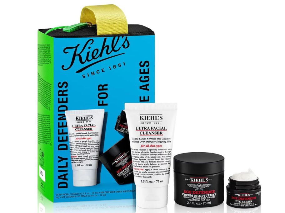 Kiehl's Since 1851 3-Piece Daily Defenders Skincare Set stock image