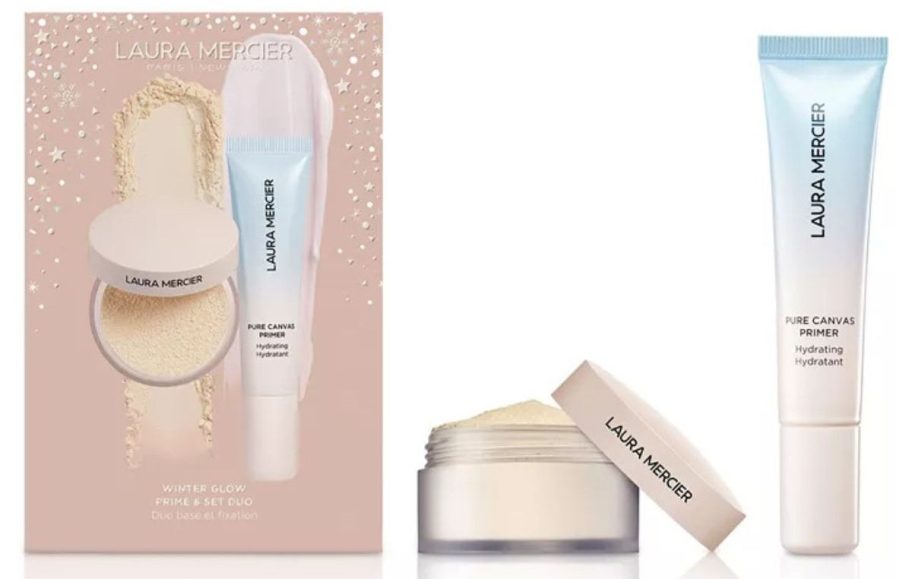 Laura Mercier 2-Piece Winter Glow Primer & Setting Powder Set stock image