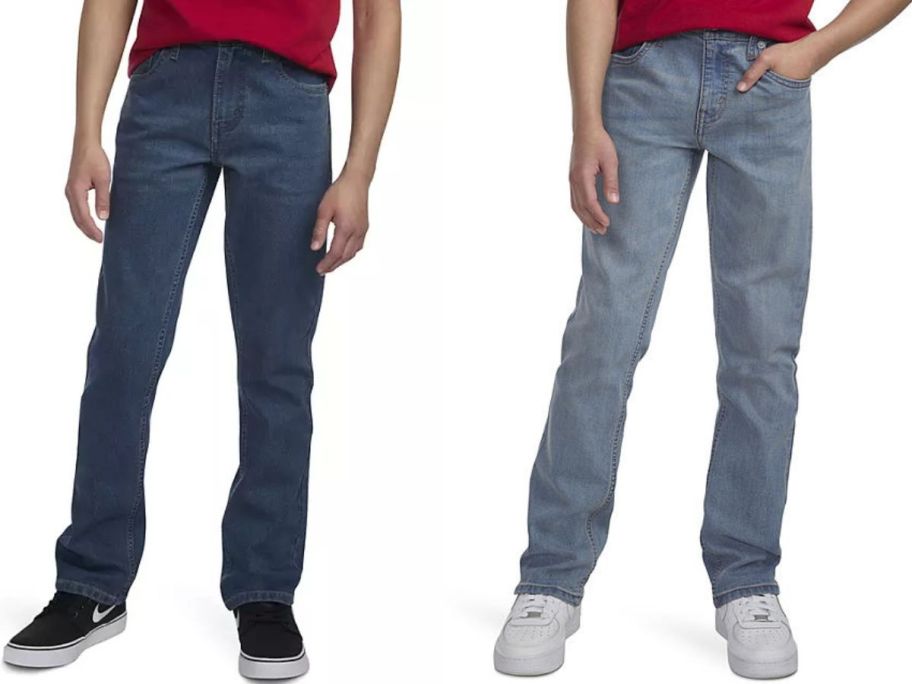 Stock images of two boys wearing Levi's 511 jeans