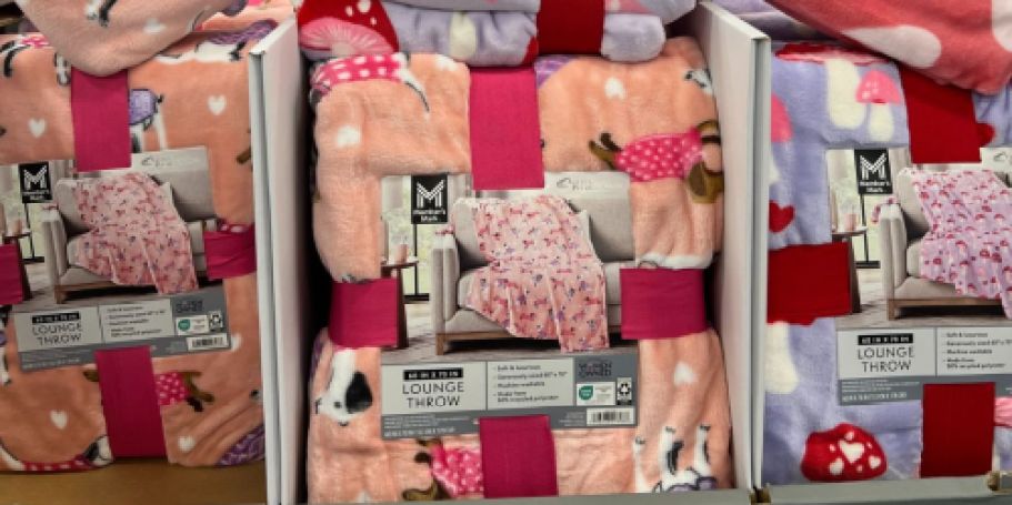 Sam’s Club Plush Valentine’s Day Throw Blankets ONLY $9.98