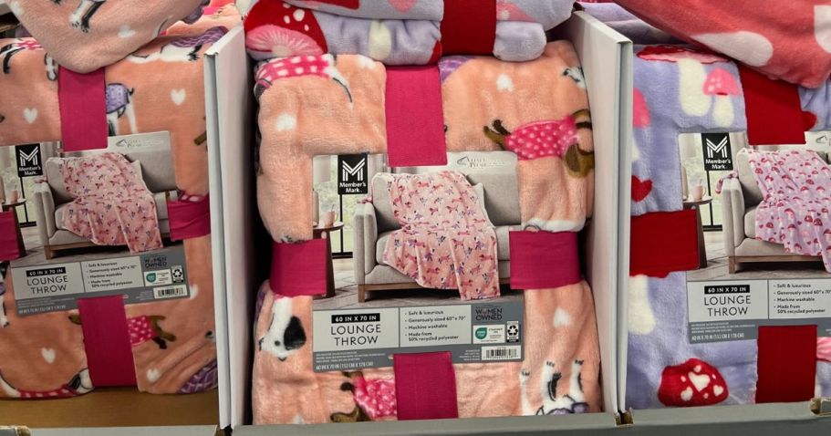 Sam’s Club Plush Valentine’s Day Throw Blankets ONLY $9.98